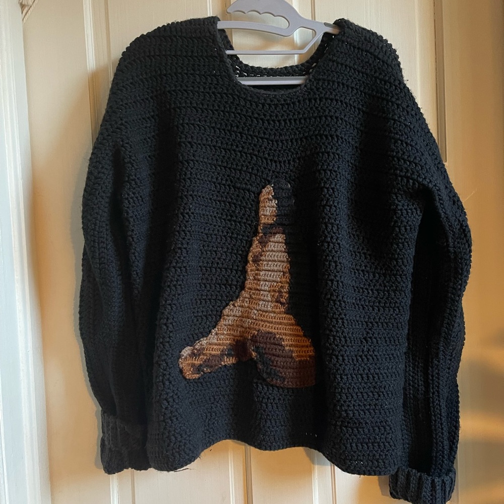 Handmade knit Lizzo sweater from the Cuz I Love You Album Cover